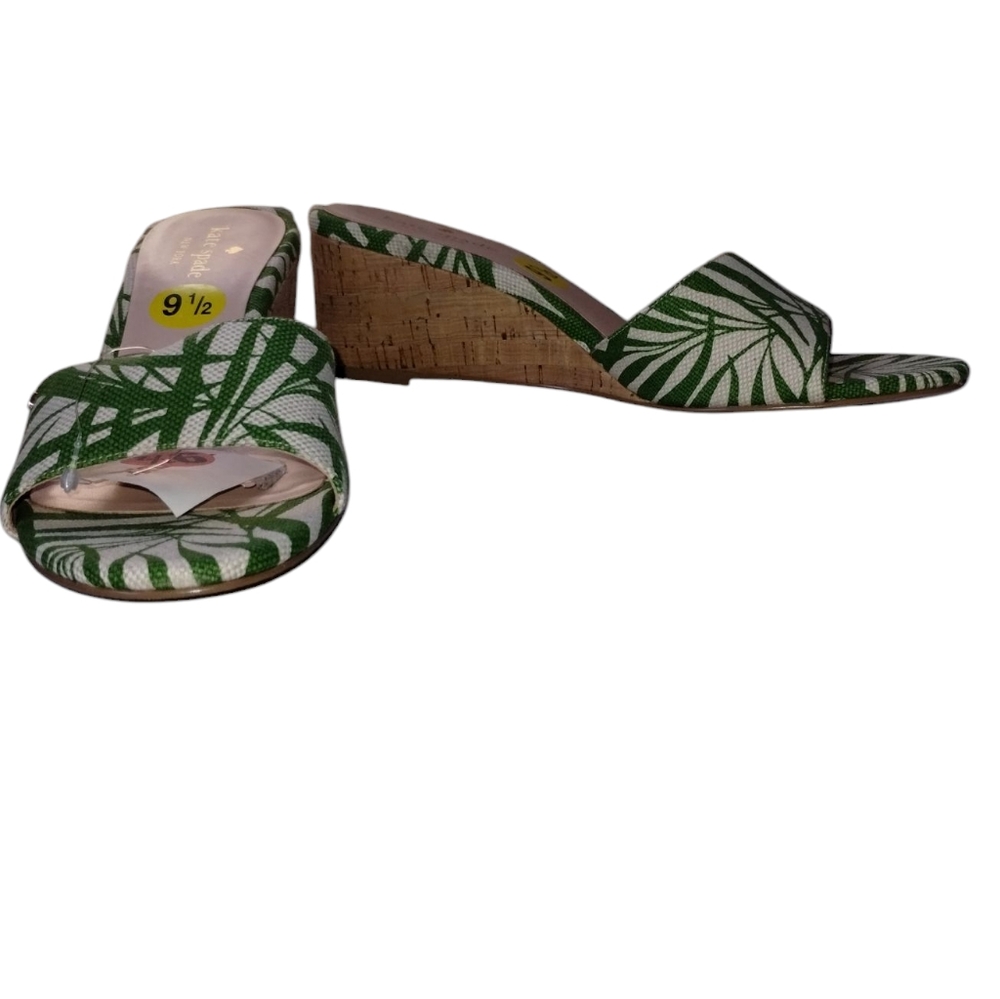 Kate Spade Mileena Floral Cork Wedge Sandals 9.5 nwot